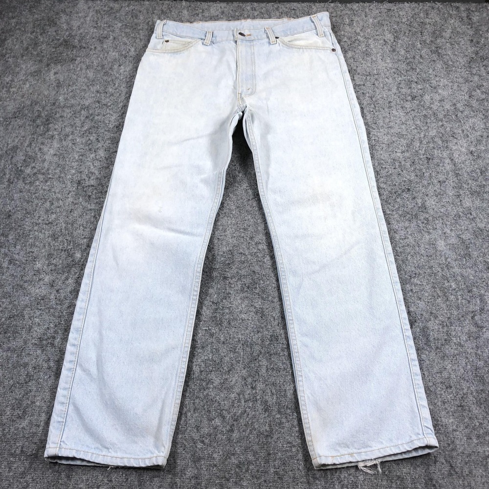 Vintage Levis 549 Jeans Mens 36x30 USA Light Wash Straight Leg 80s 90s Denim